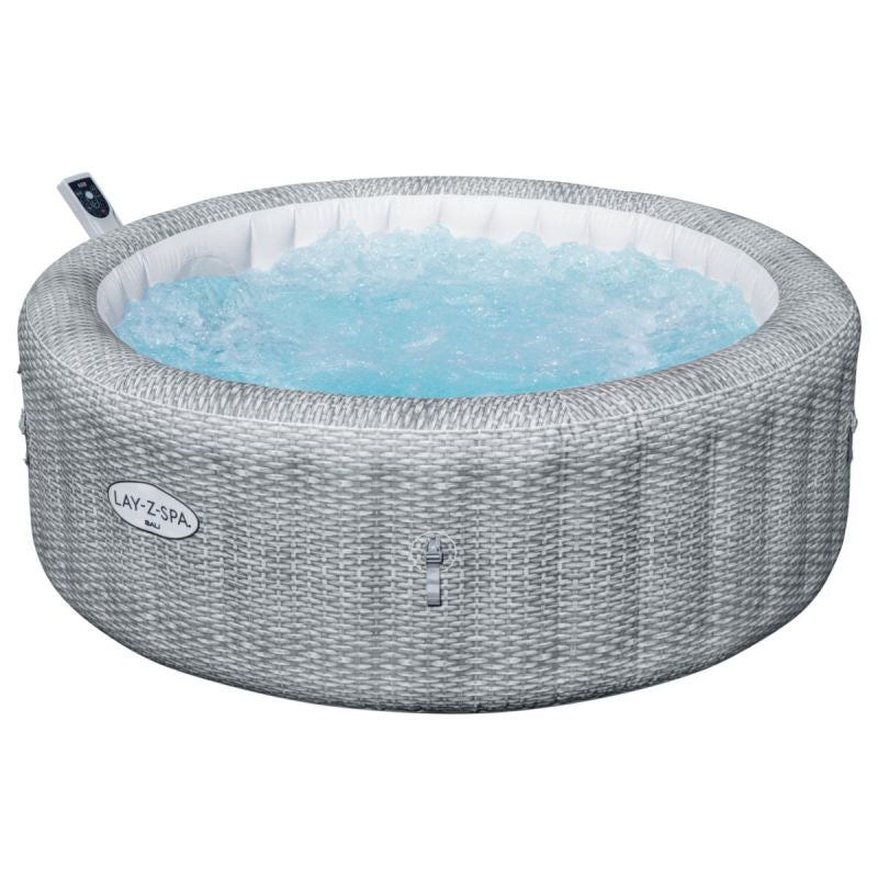 LAY-Z-SPA Whirlpool Bali 196x71cm Grau Rattan Rund – Bild 2