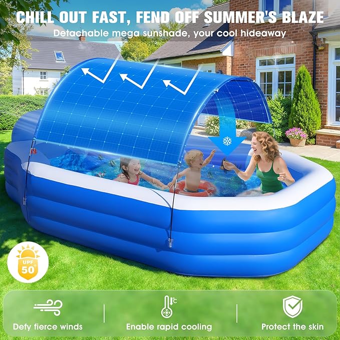 ChlorBlu Aufblasbarer Pool mit Überdachung – Bild 6