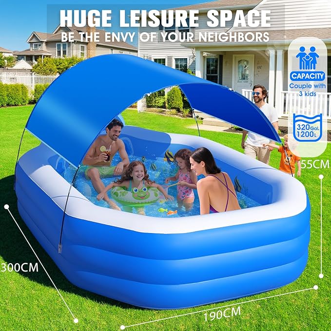 ChlorBlu Aufblasbarer Pool mit Überdachung – Bild 5